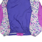 PRO SPIRIT Womens Purple & Lilac Geometric Print Nylon Zip Jacket L Lightweight