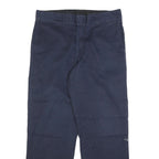 DICKIES Mens Cotton Blend Navy Regular Straight Leg Trousers W34 L30 Workwear