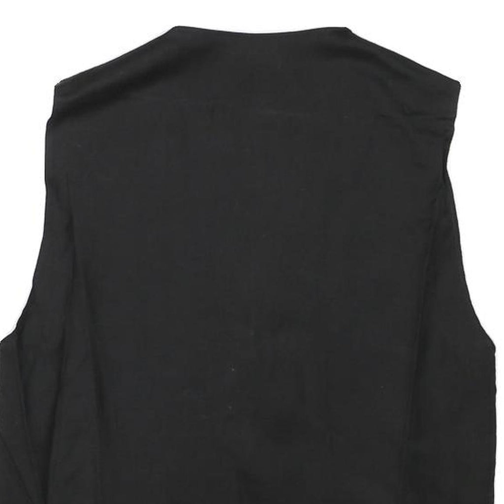 Womens Black Linen Blend Floral Button Jacket XXS Lightweight Relaxed Fit