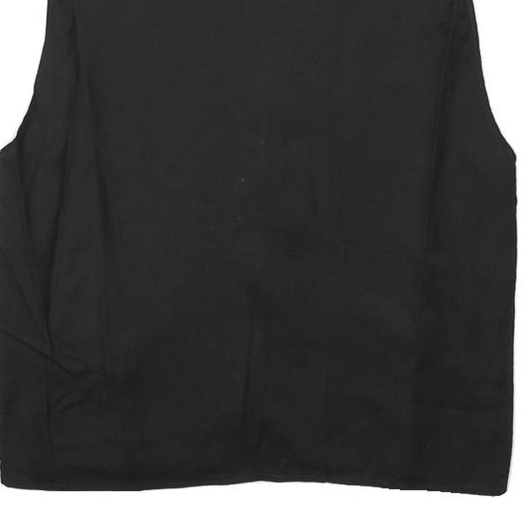 Womens Black Linen Blend Floral Button Jacket XXS Lightweight Relaxed Fit