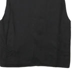 Womens Black Linen Blend Floral Button Jacket XXS Lightweight Relaxed Fit