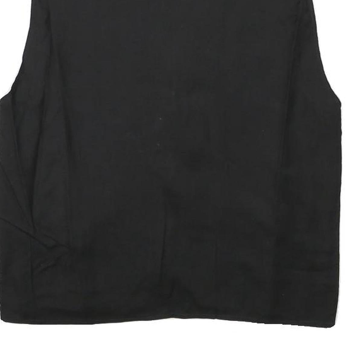 Womens Black Linen Blend Floral Button Jacket XXS Lightweight Relaxed Fit