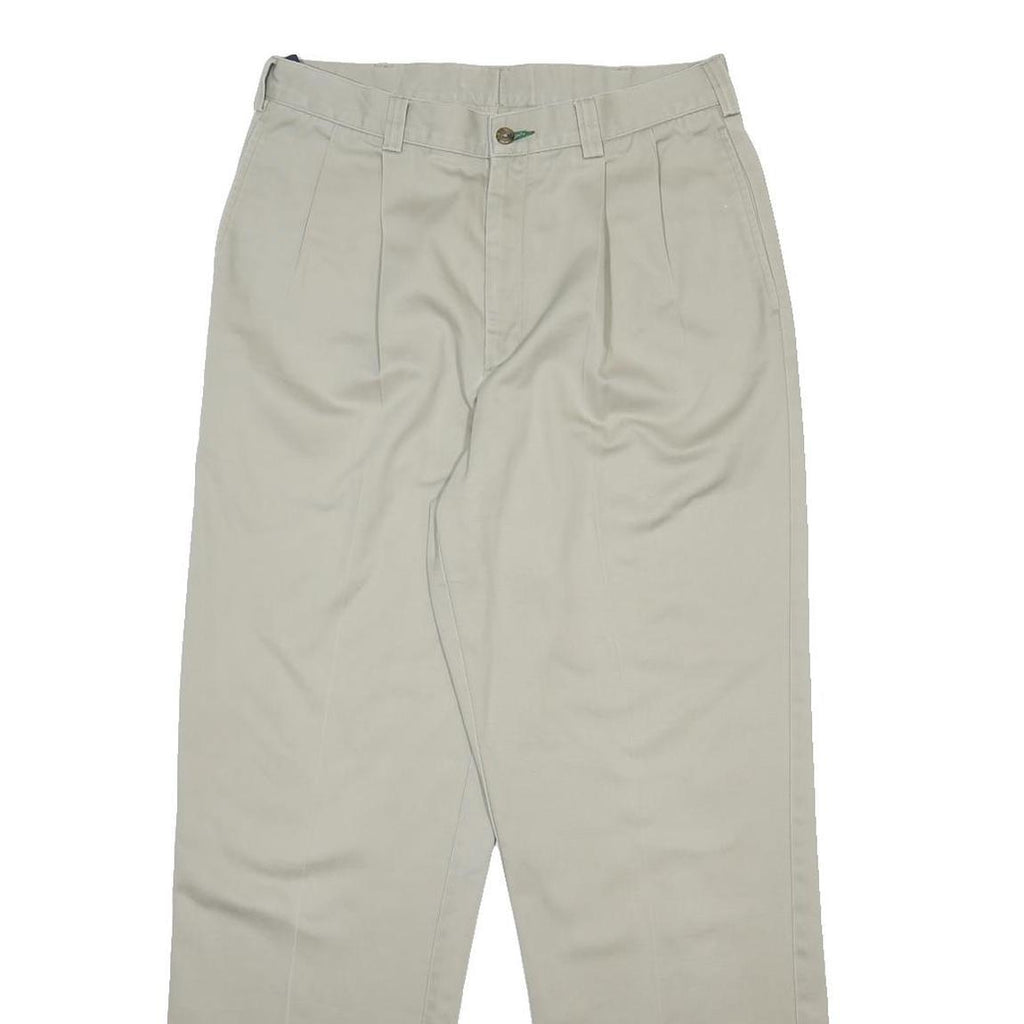 TOMMY HILFIGER Mens Cotton Beige Regular Fit Straight Leg Trousers W32 L32