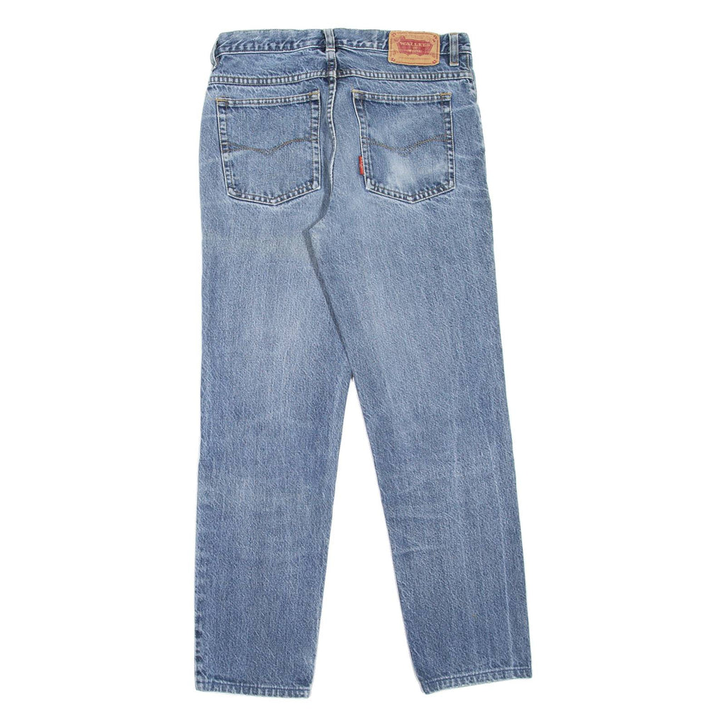 WALLEES Mens Jeans Blue Slim Straight 90s Stone Wash W30 L28