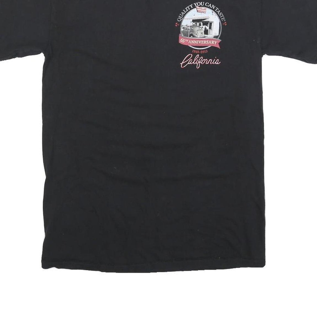 HANES Mens Black Graphic T-Shirt S Short Sleeve Crew Neck California Print