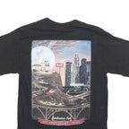 HANES Mens Black Graphic T-Shirt S Short Sleeve Crew Neck California Print