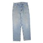 CARHARTT Mens Jeans Blue Regular Straight Denim Light W34 L34 Workwear Zip