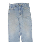 CARHARTT Mens Jeans Blue Regular Straight Denim Light W34 L34 Workwear Zip
