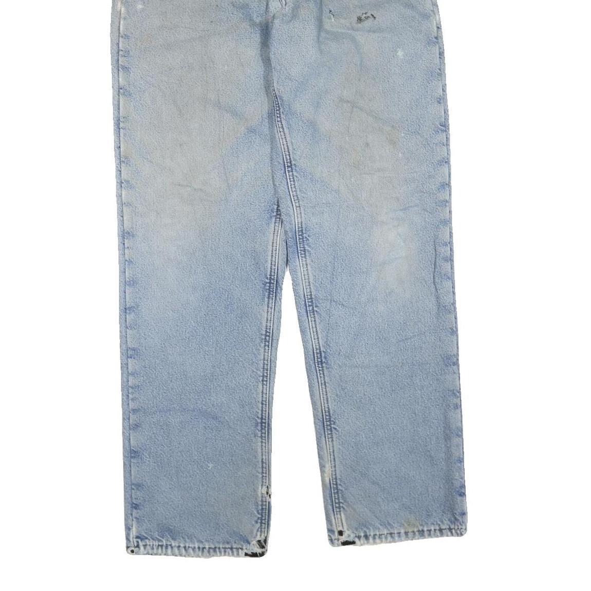 CARHARTT Mens Jeans Blue Regular Straight Denim Light W34 L34 Workwear Zip