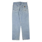 CARHARTT Mens Jeans Blue Regular Straight Denim Light W34 L34 Workwear Zip