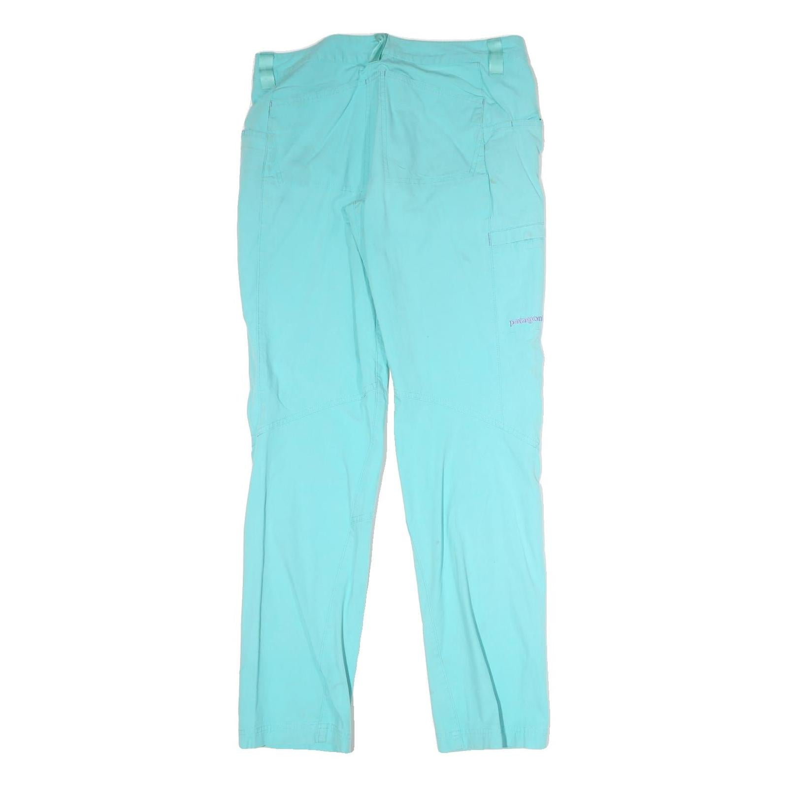 PATAGONIA Womens Regular Fit Blue Cotton Blend Trousers W32 L32 Outdoor Casual