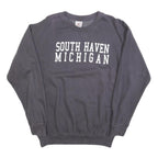 WORLDWIDE Mens Black South Haven Michigan Crew Neck M Cotton Blend Sweatshirt