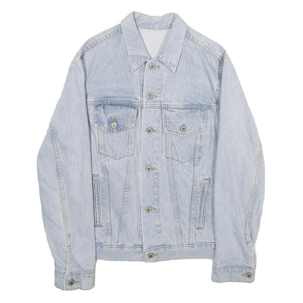 J GALT Mens Blue Cotton Denim Jacket S Classic Regular Fit Button Closure