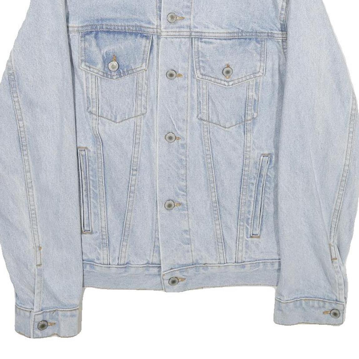 J GALT Mens Blue Cotton Denim Jacket S Classic Regular Fit Button Closure