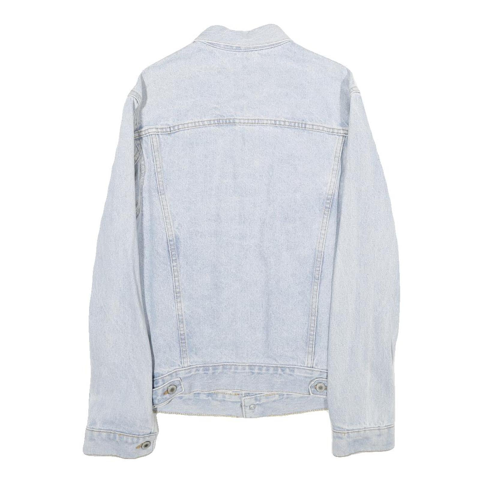 J GALT Mens Blue Cotton Denim Jacket S Classic Regular Fit Button Closure