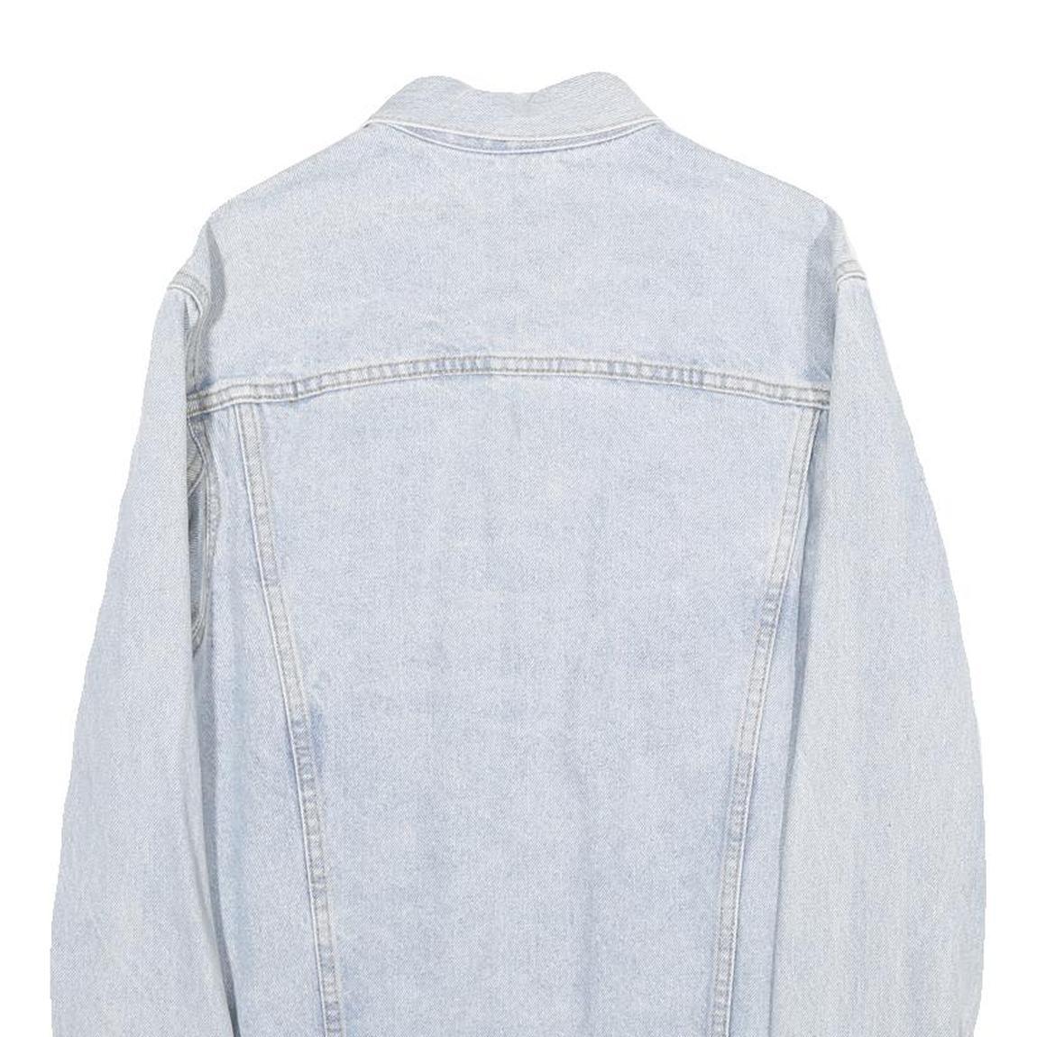 J GALT Mens Blue Cotton Denim Jacket S Classic Regular Fit Button Closure