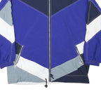 MARKA Mens Blue White Grey Colourblock Zip Jacket M Polyester Blend Sportswear