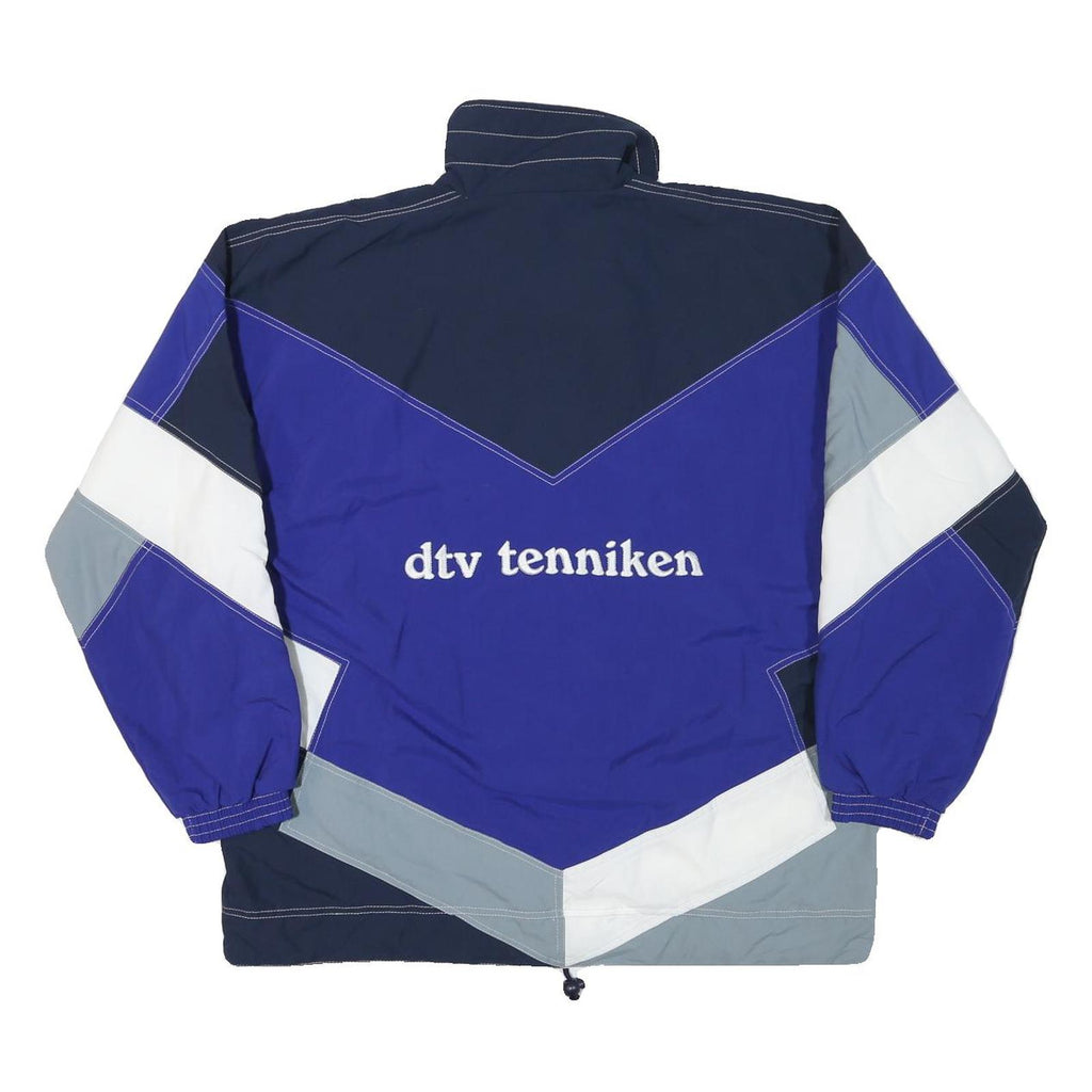 MARKA Mens Blue White Grey Colourblock Zip Jacket M Polyester Blend Sportswear