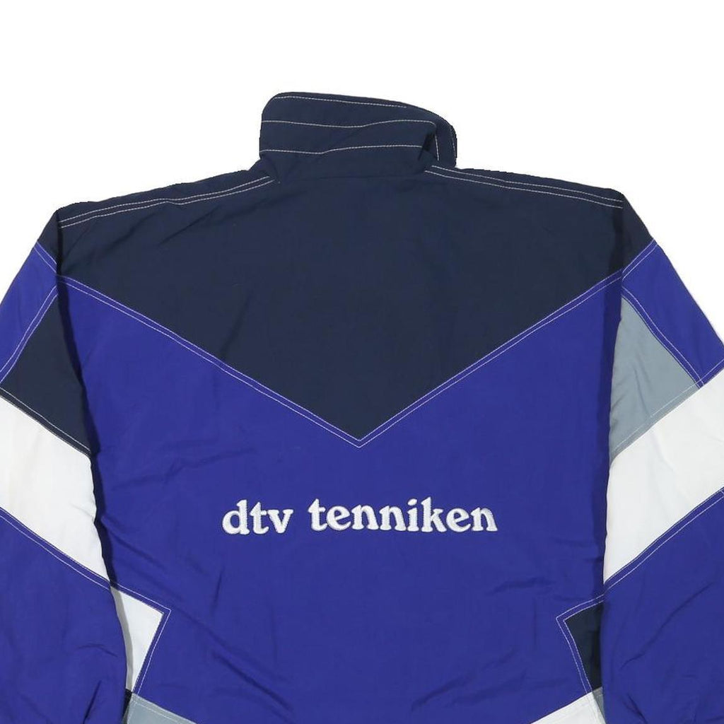 MARKA Mens Blue White Grey Colourblock Zip Jacket M Polyester Blend Sportswear