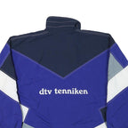 MARKA Mens Blue White Grey Colourblock Zip Jacket M Polyester Blend Sportswear