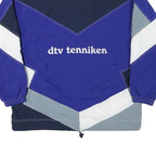 MARKA Mens Blue White Grey Colourblock Zip Jacket M Polyester Blend Sportswear