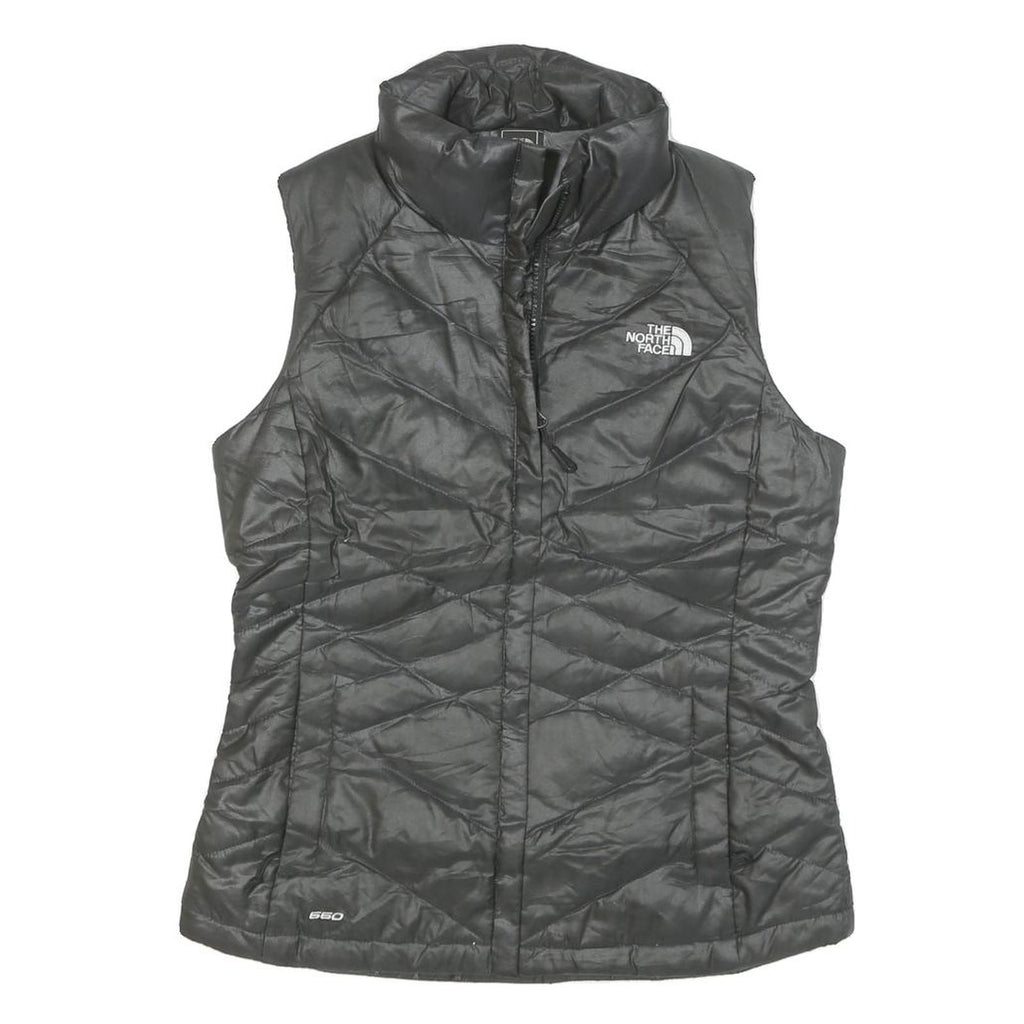 THE NORTH FACE Womens Black Insulated Sleeveless Jacket S Polyester Blend
