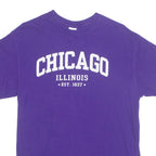 GILDAN Chicago Illinois Mens T-Shirt Purple USA M
