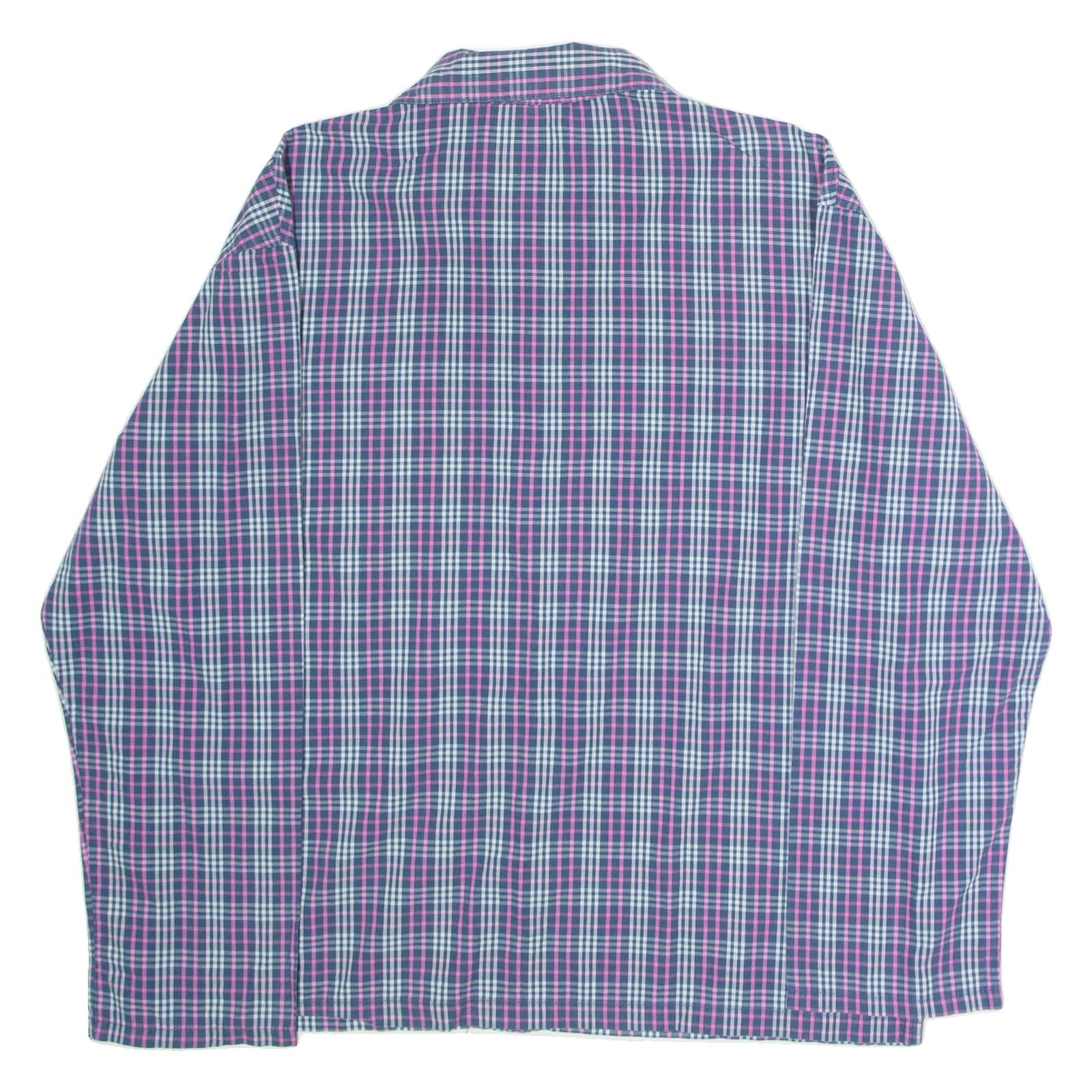 CALVIN KLEIN Womens Shirt Blue Check Long Sleeve M