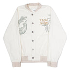 DESIGUAL From Nature Mens Bomber Jacket Cream Canvas M
