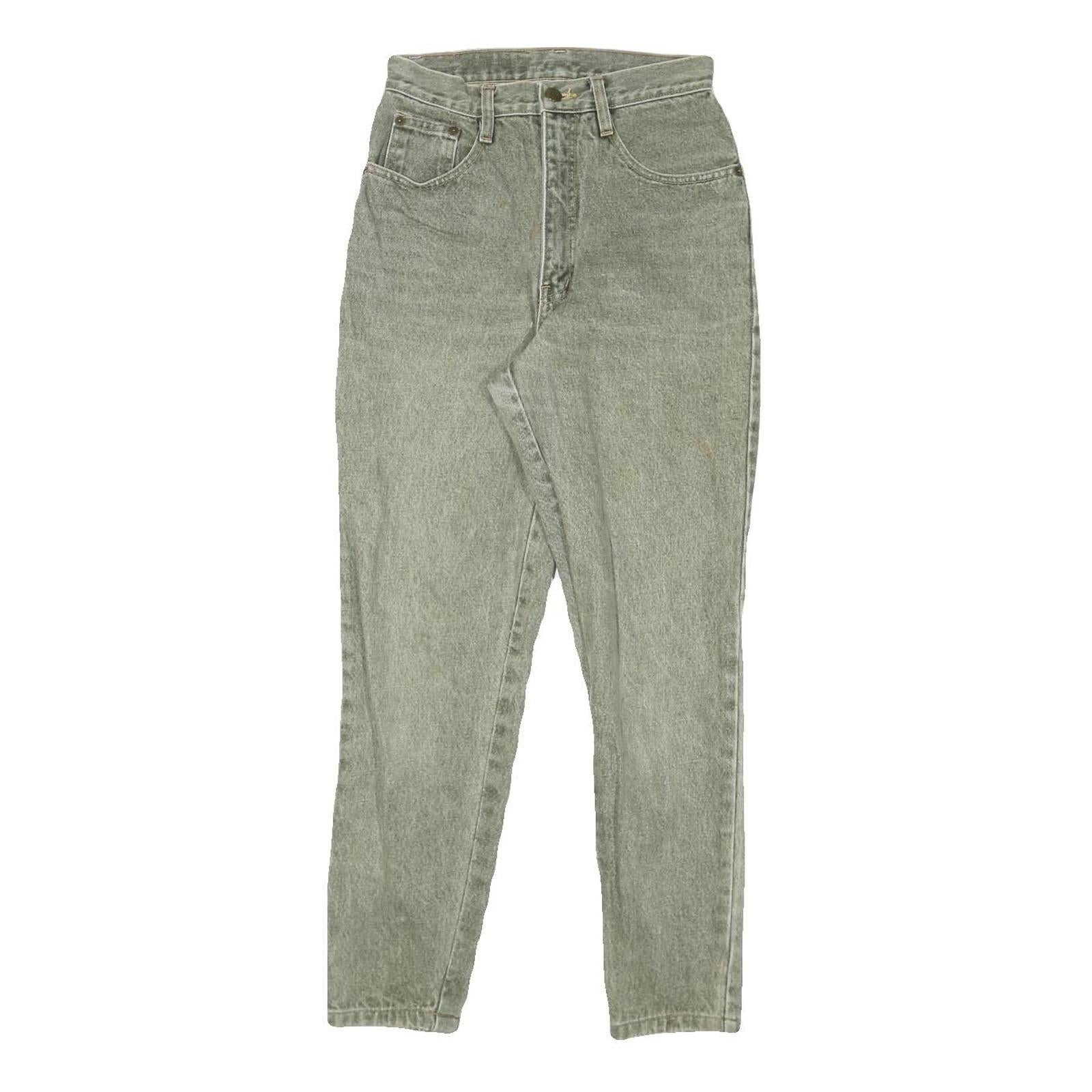 BLUE WAY Womens Jeans Grey Slim Skinny Denim Medium W24 L30 Classic Fit Zip