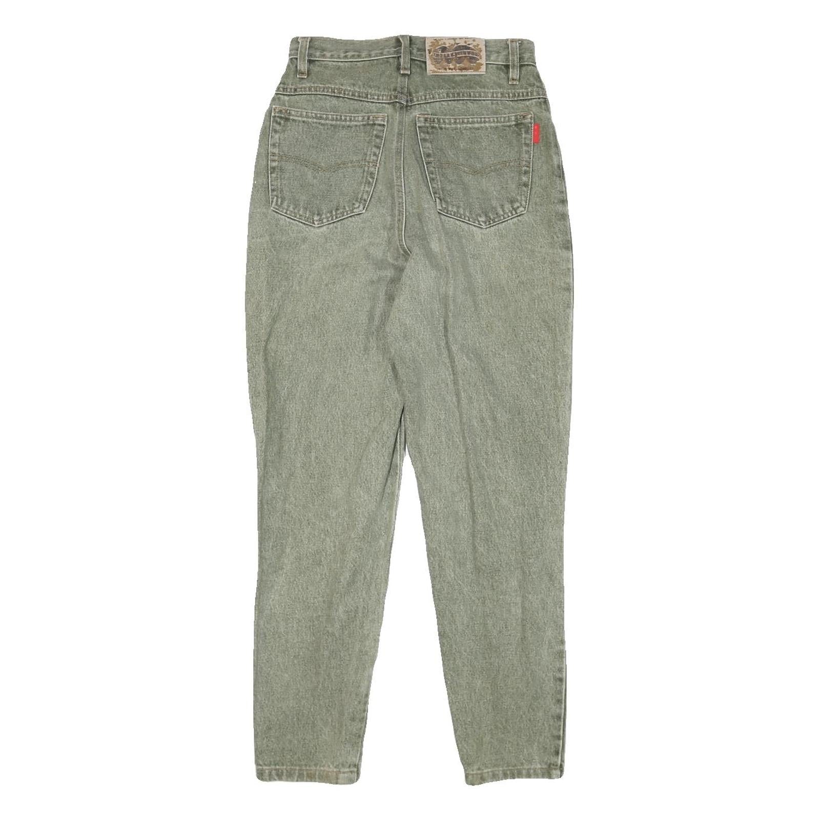 BLUE WAY Womens Jeans Grey Slim Skinny Denim Medium W24 L30 Classic Fit Zip