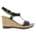 TAMARIS Wedge Heels Black Leather Mens UK 6
