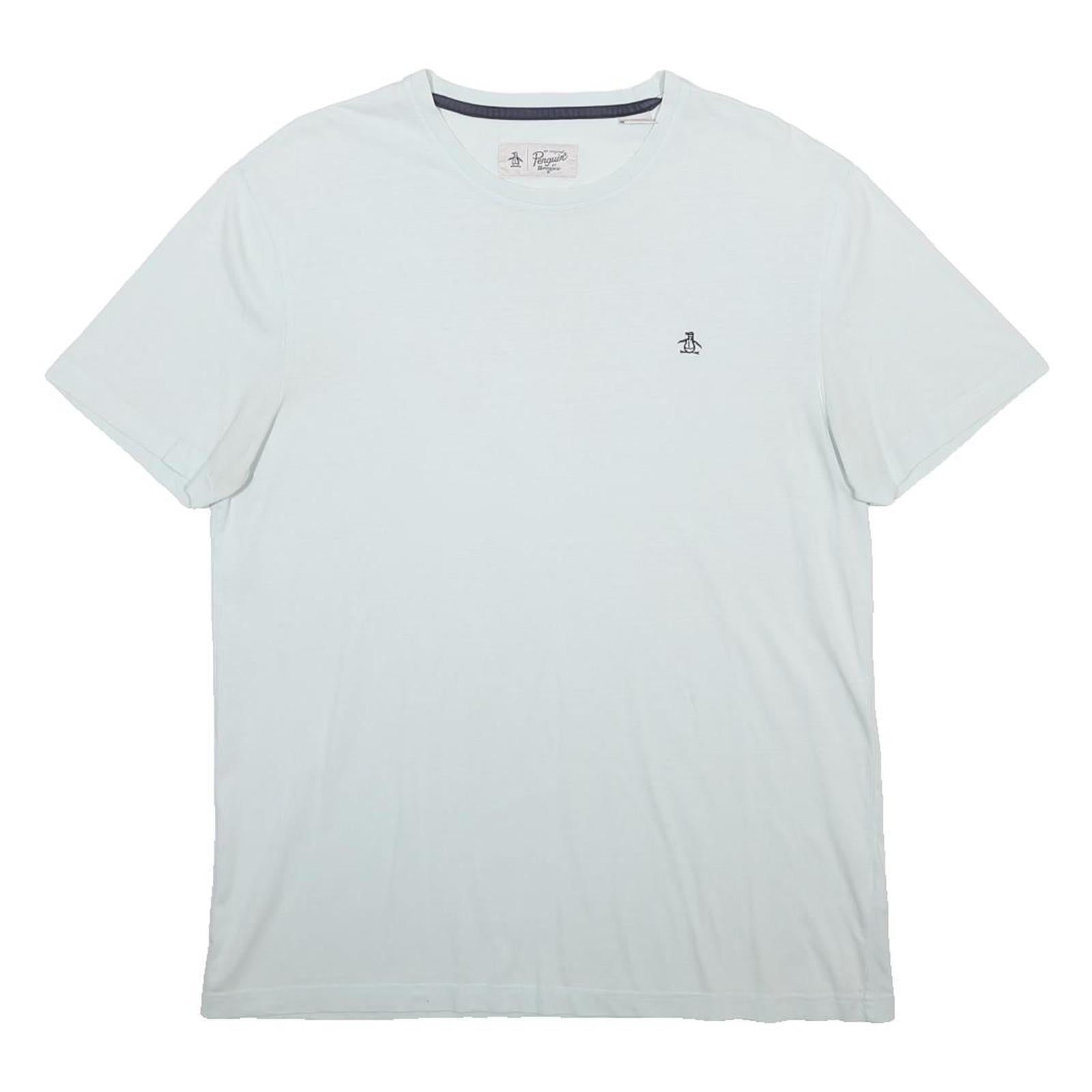 ORIGINAL PENGUIN Mens White XL Cotton Blend Crew Neck Short Sleeve T-Shirt