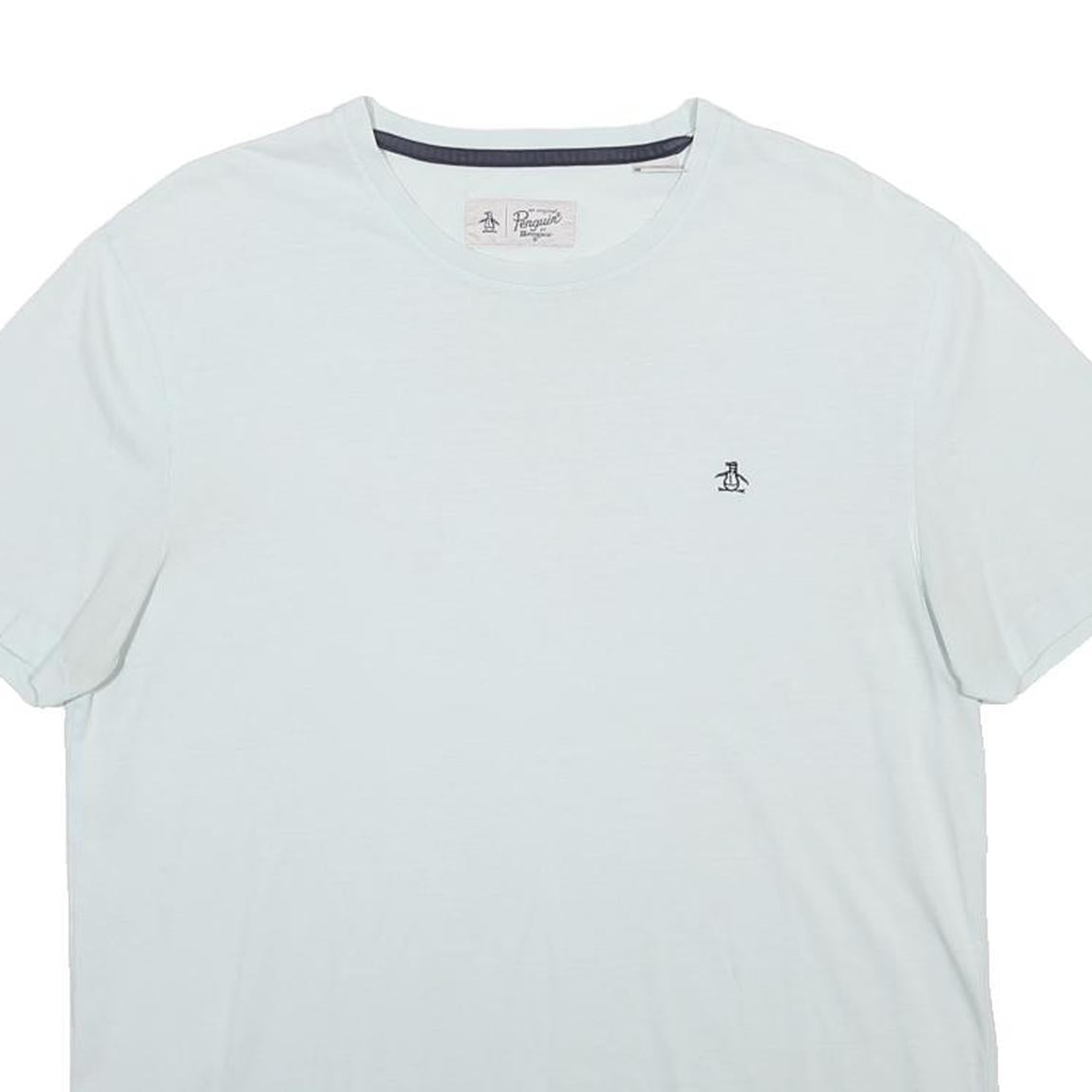ORIGINAL PENGUIN Mens White XL Cotton Blend Crew Neck Short Sleeve T-Shirt
