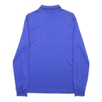 POLO RALPH LAUREN Mens Blue Long Sleeve Plain Polo Shirt S Cotton Blend