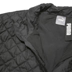 PUMA Mens Black Quilted Jacket S Polyester Blend Zip Sportwear