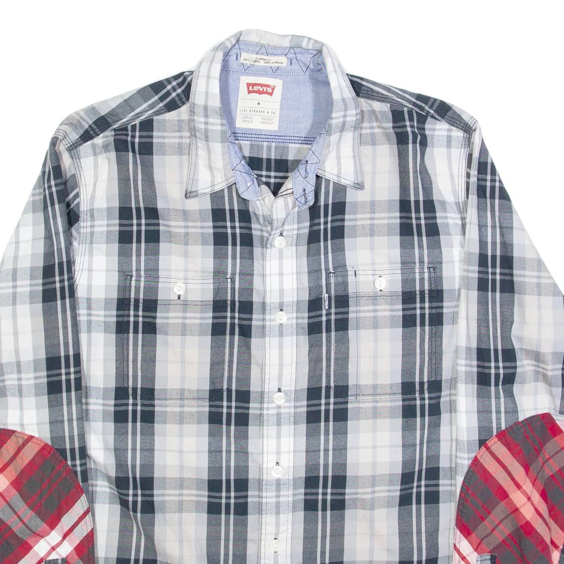 LEVI'S Mens Shirt Black Plaid Long Sleeve M