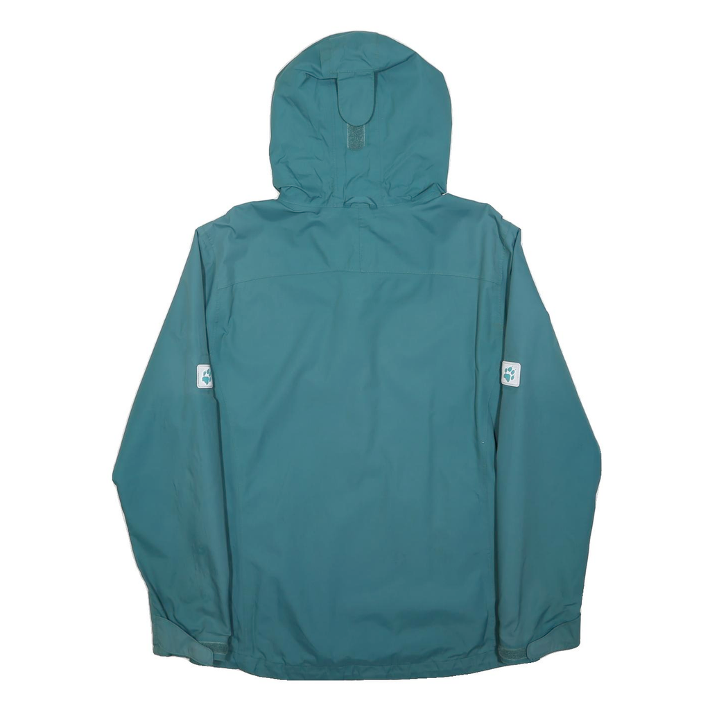 JACK WOLFSKIN Girls Blue Outdoor Jacket XL Polyamide Plain Hooded Zip