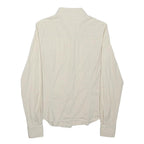 TOMMY HILFIGER Womens Beige Checked Shirt UK 6 Classic Fit Button Down Cotton