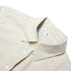TOMMY HILFIGER Womens Beige Checked Shirt UK 6 Classic Fit Button Down Cotton