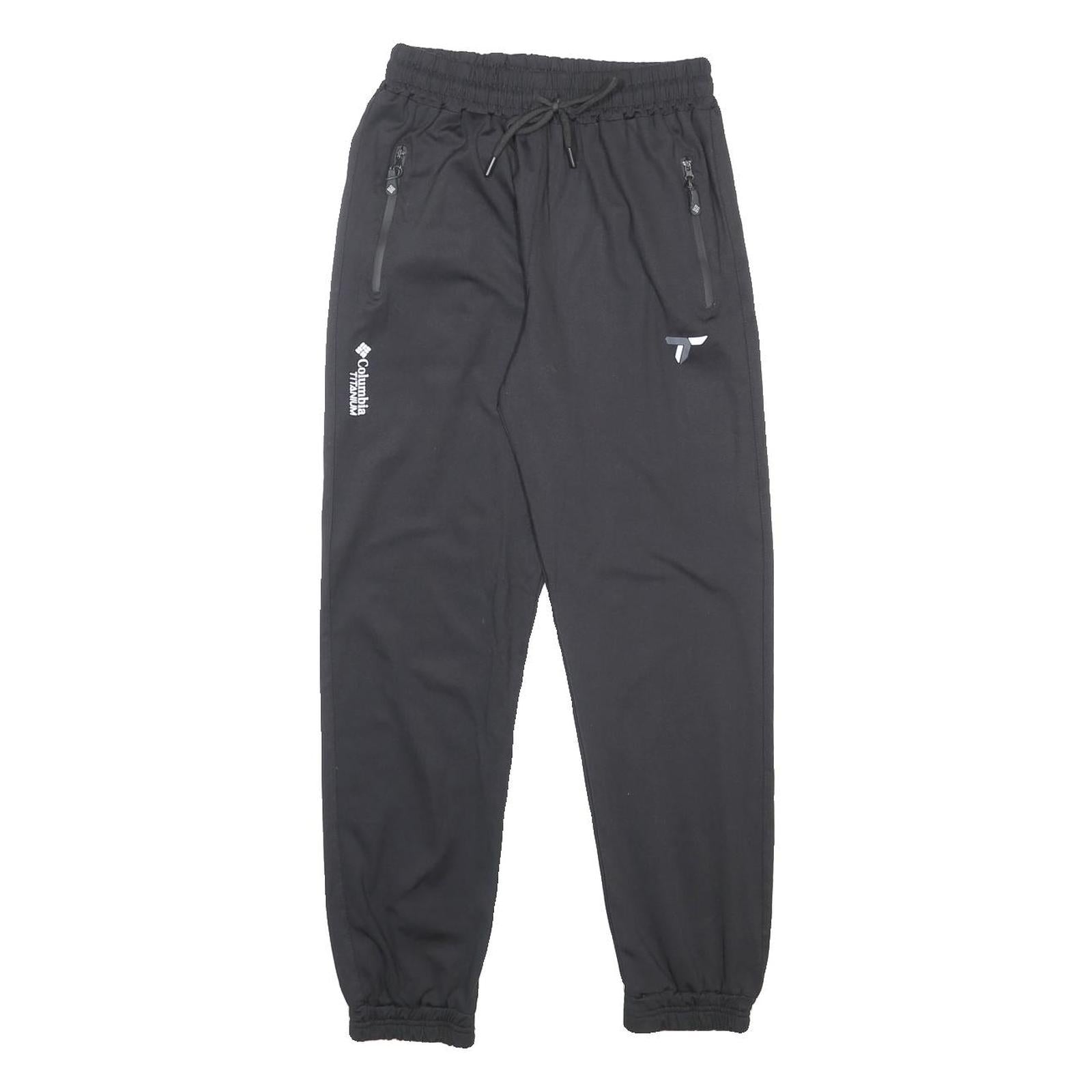 COLUMBIA Womens Joggers Black L W25 L28 Drawstring Elasticated Hem Outdoor