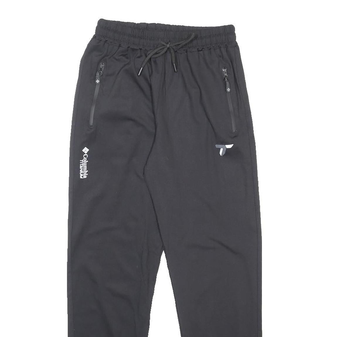 COLUMBIA Womens Joggers Black L W25 L28 Drawstring Elasticated Hem Outdoor