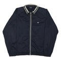 CHAMPION Mens Navy Blue Zip Jacket 2XL Polyester Blend Plain Sportswear Casual