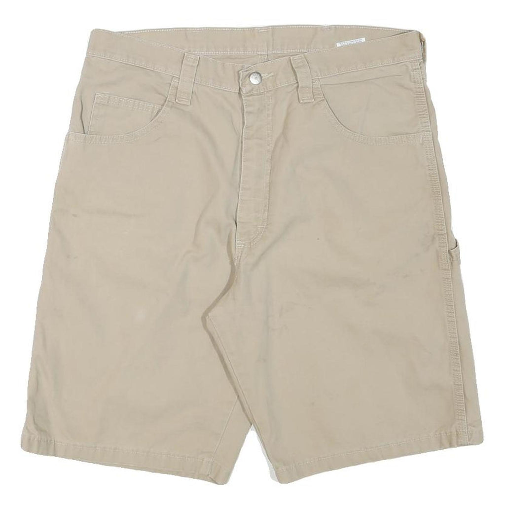 WRANGLER Mens Shorts Beige Casual XL W34 Cotton Blend Workwear Relaxed Fit