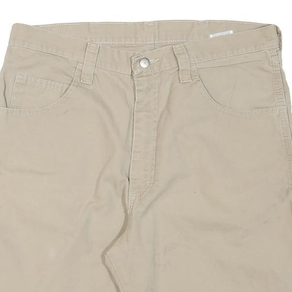 WRANGLER Mens Shorts Beige Casual XL W34 Cotton Blend Workwear Relaxed Fit