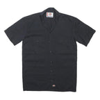 DICKIES Mens Black Work Shirt S Polyester Blend Short Sleeve Button