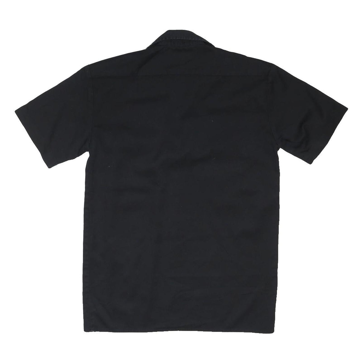 DICKIES Mens Black Work Shirt S Polyester Blend Short Sleeve Button