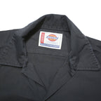 DICKIES Mens Black Work Shirt S Polyester Blend Short Sleeve Button