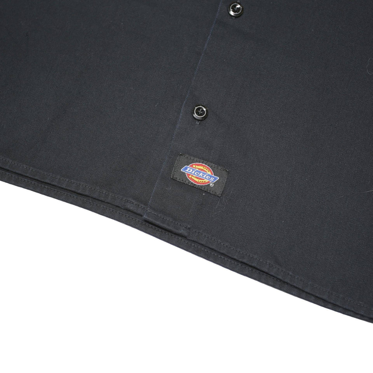 DICKIES Mens Black Work Shirt S Polyester Blend Short Sleeve Button