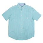 CHAPS Mens Shirt Blue Check M
